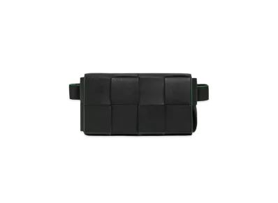 Bottega Veneta Cassette Belt Bag "Black/Parakeet"