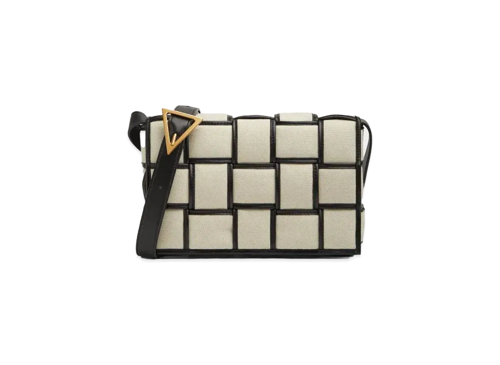 Bottega Veneta Padded Cassette Crossbody Bag "Natural Color/Black"