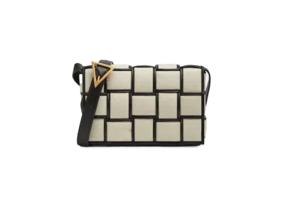 Bottega Veneta Padded Cassette Crossbody Bag "Natural Color/Black"
