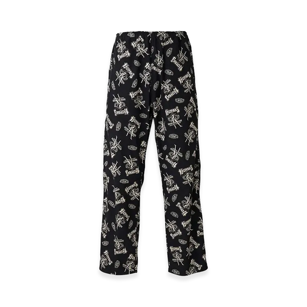 HYSTERIC GLAMOUR Bad Ass Whisky Pattern Easy Pants "Other Black"