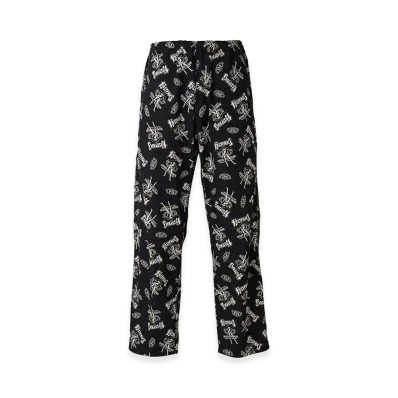 HYSTERIC GLAMOUR Bad Ass Whisky Pattern Easy Pants "Other Black"