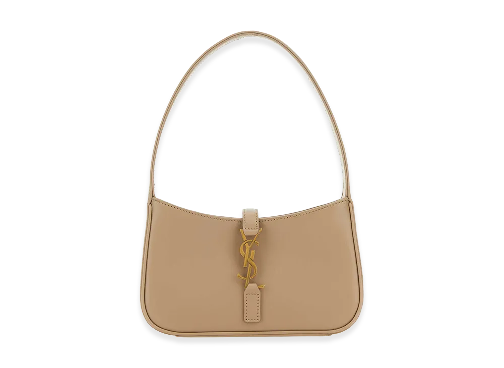 Saint Laurent Women's Cappuccino Leather Mini Le 5 A 7 Handbag "Beige"