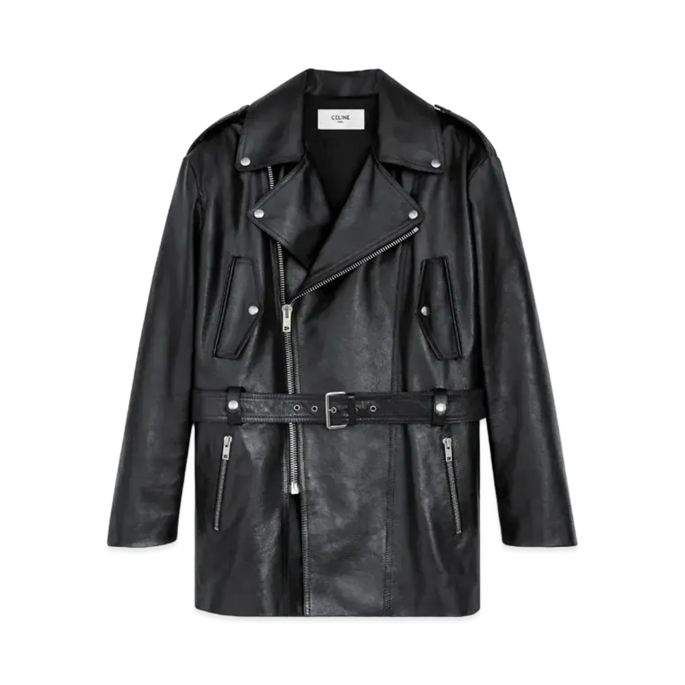 CELINE Motorcycle Coat / Calf Skin "Black"
