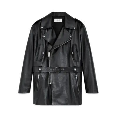 CELINE Motorcycle Coat / Calf Skin "Black"