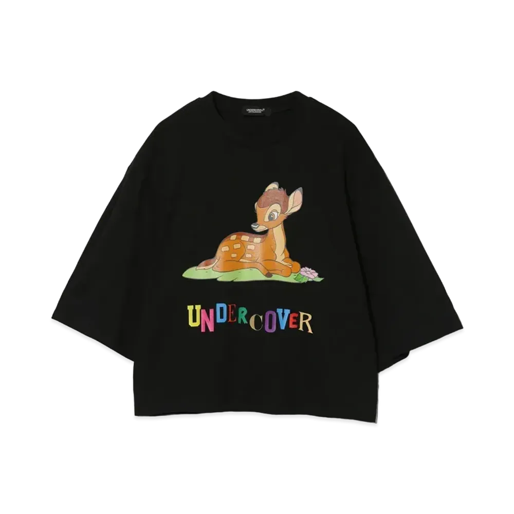UNDERCOVER x Disney Cotton Wide Short Tee Bambi "Black"