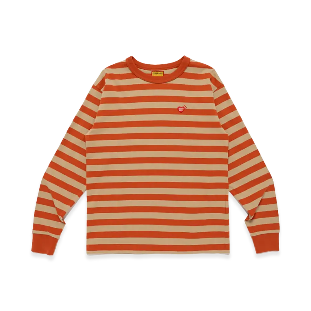 HUMAN MADE Striped L/S T-Shirt "Orange"