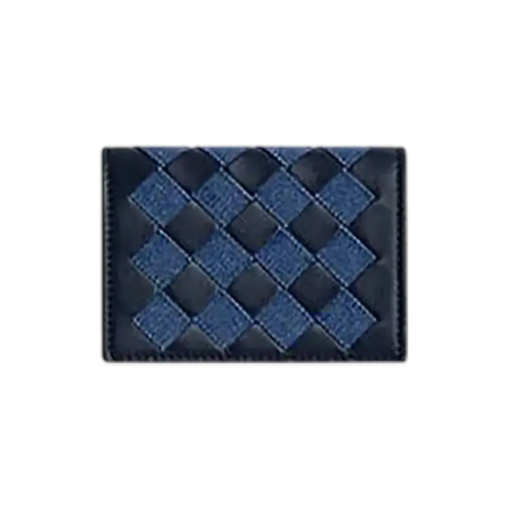 Bottega Veneta Intrecciato Business Card Case "Abyss/Indigo"