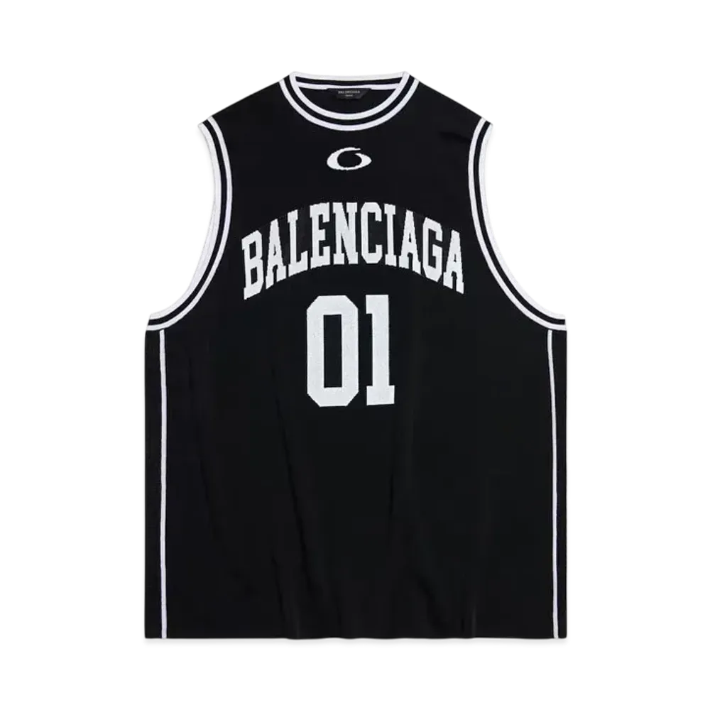 BALENCIAGA Men's Basketball Series Tank Top "Black/White"