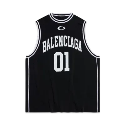 BALENCIAGA Men's Basketball Series Tank Top "Black/White"