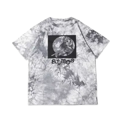 atmos pink x Kazuo Umezu Beautiful Girl Orochi Tie Dye T-Shirt "Gray"