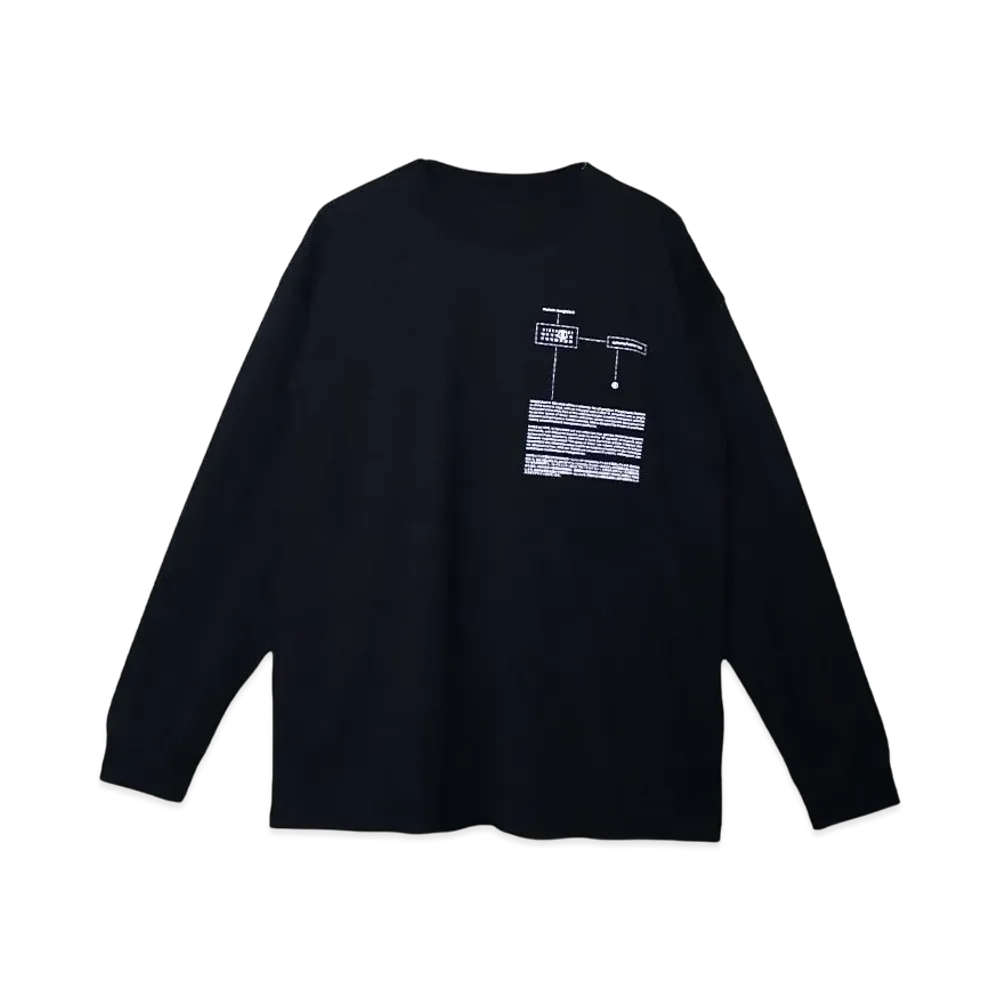 MM6 Maison Margiela Women's Cotton Jersey Long Sleeve T-Shirt "Black"