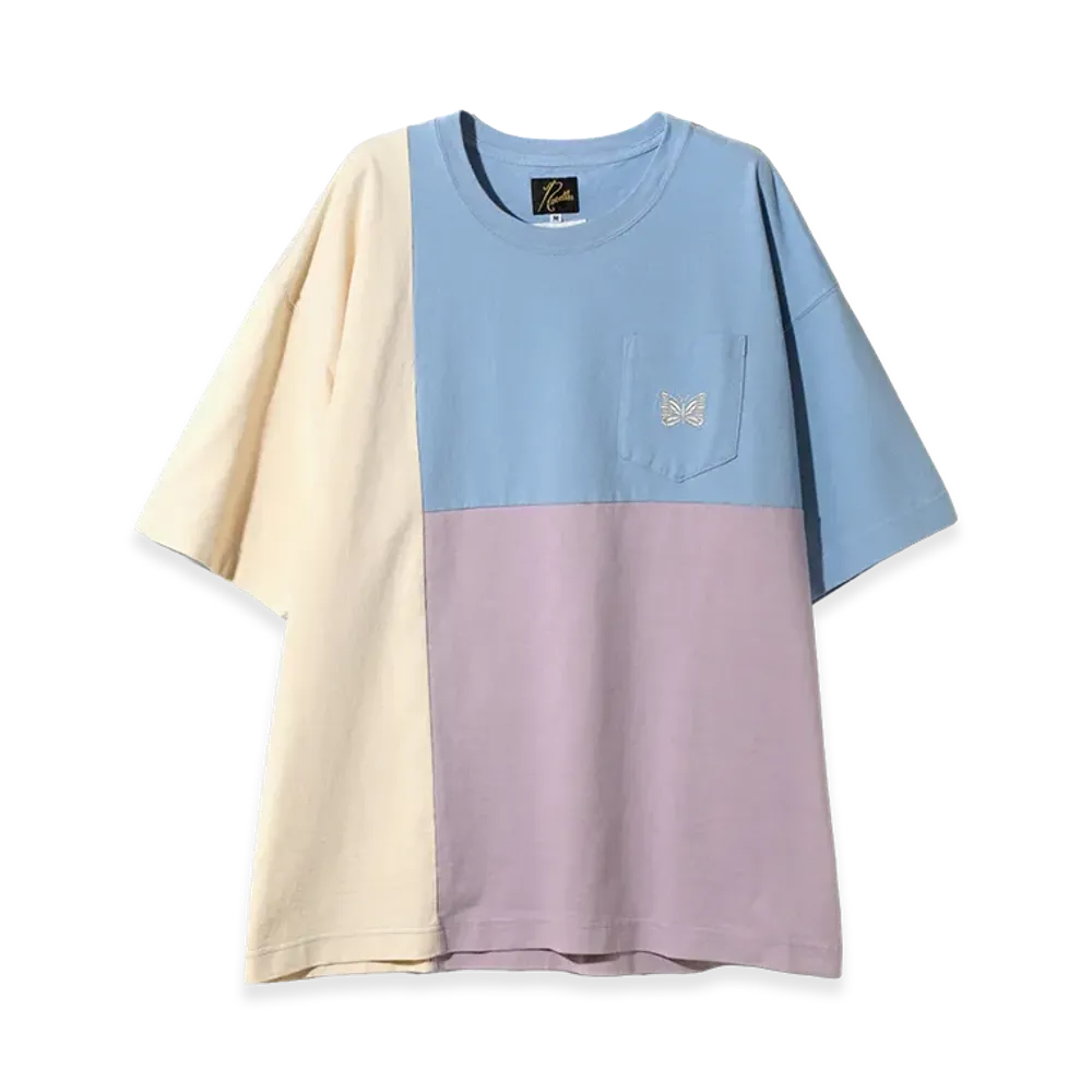 NEEDLES x ts(s) 3 Color Block Print Pocket Tee "Ecru"