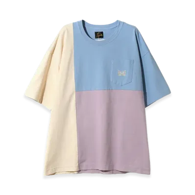 NEEDLES x ts(s) 3 Color Block Print Pocket Tee "Ecru"