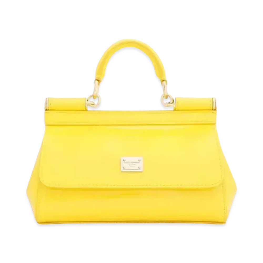 Dolce&Gabbana Sicily Bag Small Enamel "Yellow"