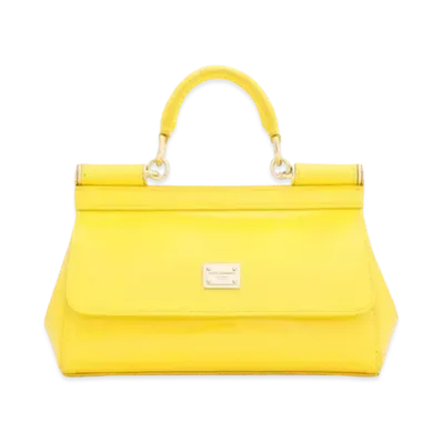 Dolce&Gabbana Sicily Bag Small Enamel "Yellow"