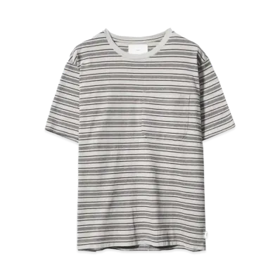 SUGARHILL STRIPE TEE "SMOKE BLUE"