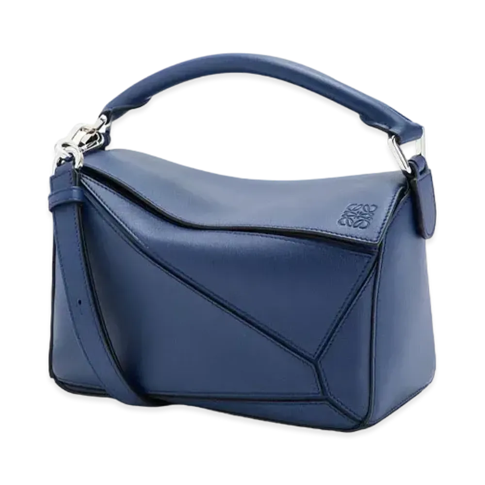 LOEWE Small Puzzle Bag In Classic Calfskin "Ocean"