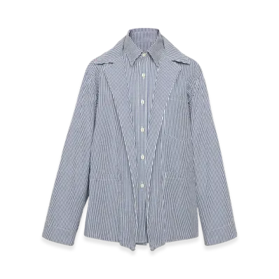 Maison Margiela Men's Pinstripe Jacket "Blue/White"