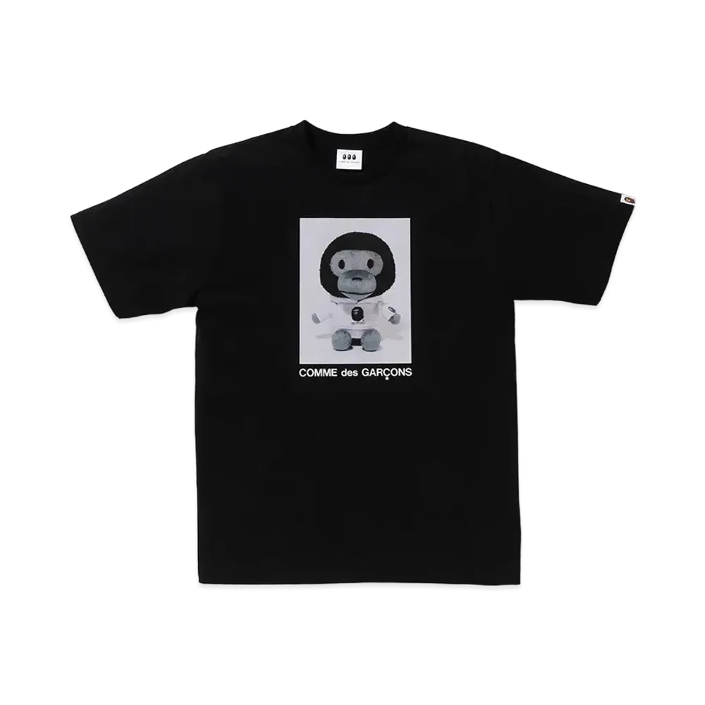 A BATHING APE x COMME des GARCONS Baby Milo Tee "Black"