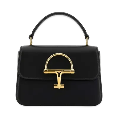 GUCCI Women's Leather Small Gucci Siena Handbag "Black"