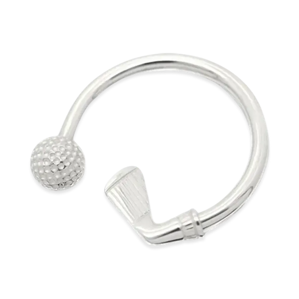 Tiffany & Co. Golf Ball and Club Keyring "Silver"