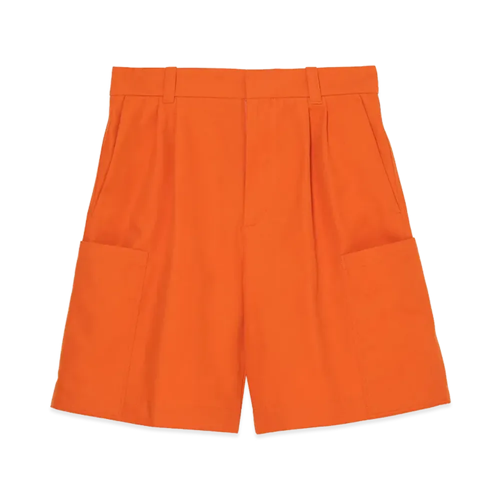 ZARA x Bad Bunny Benito Antonio Pleated Cargo Relaxed Fit Bermuda Pants "Orange"