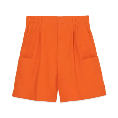 ZARA x Bad Bunny Benito Antonio Pleated Cargo Relaxed Fit Bermuda Pants "Orange"