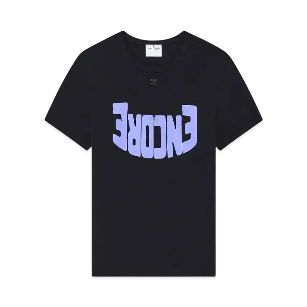 Courreges Men's Encore Contrast T-Shirt "Black/Purple"