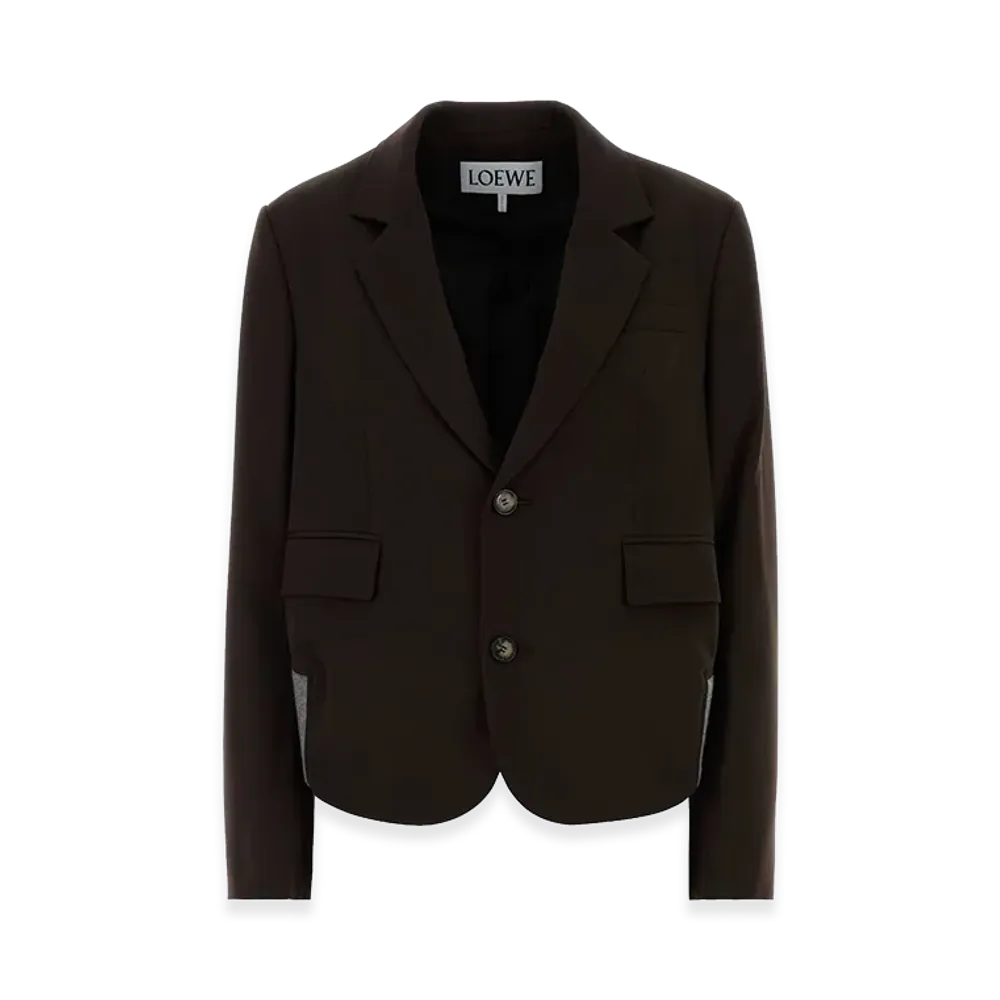 LOEWE Women's Chocolate Wool Blazer "Brown"