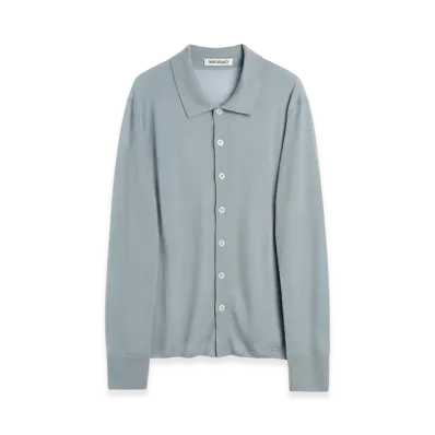 OUR LEGACY Fall Cardigan "Cold Blue Superfine Merino"