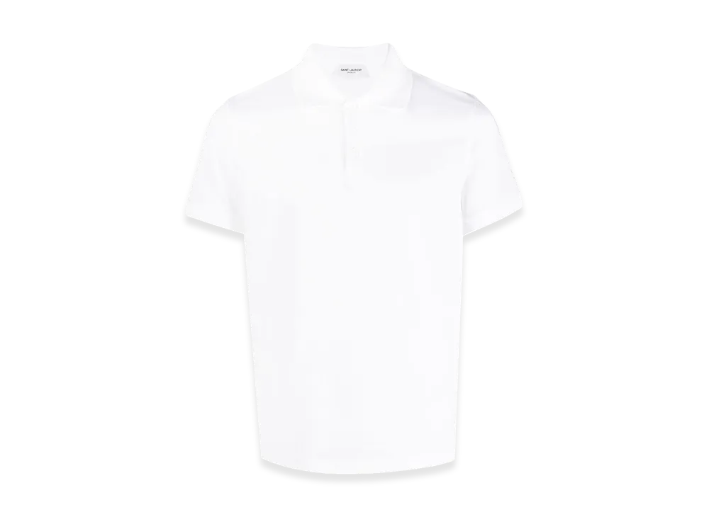 Saint Laurent Polo Ricamo Logo "White"