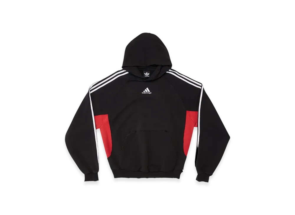 BALENCIAGA x adidas Slim Fit Fleece Hoodie "Black"