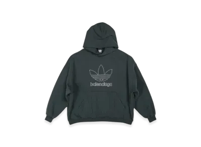 BALENCIAGA x adidas Heavyweight Fleece Oversized Hoodie "Green"
