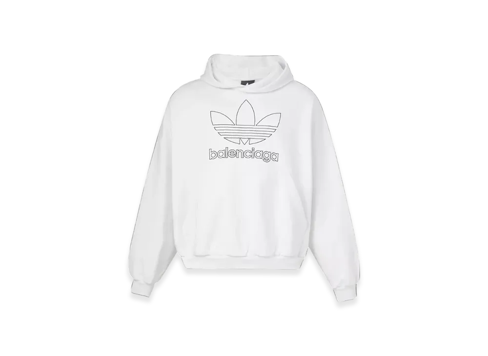バレンシアガ x アディダス フーディー ラージ フィット "ホワイト" 712396TNVA99040