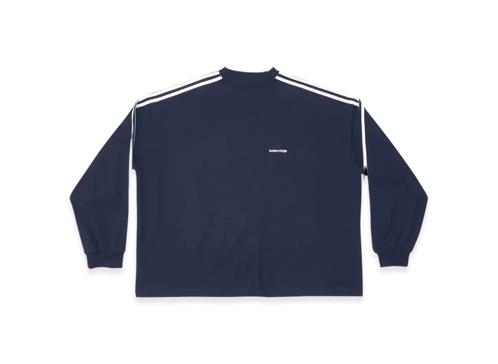 BALENCIAGA x adidas Vintage Jersey Long Sleeve T-Shirt "Navy Blue"