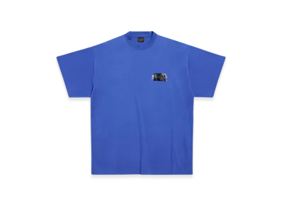 BALENCIAGA Oversized Cotton T-Shirt "Blue"