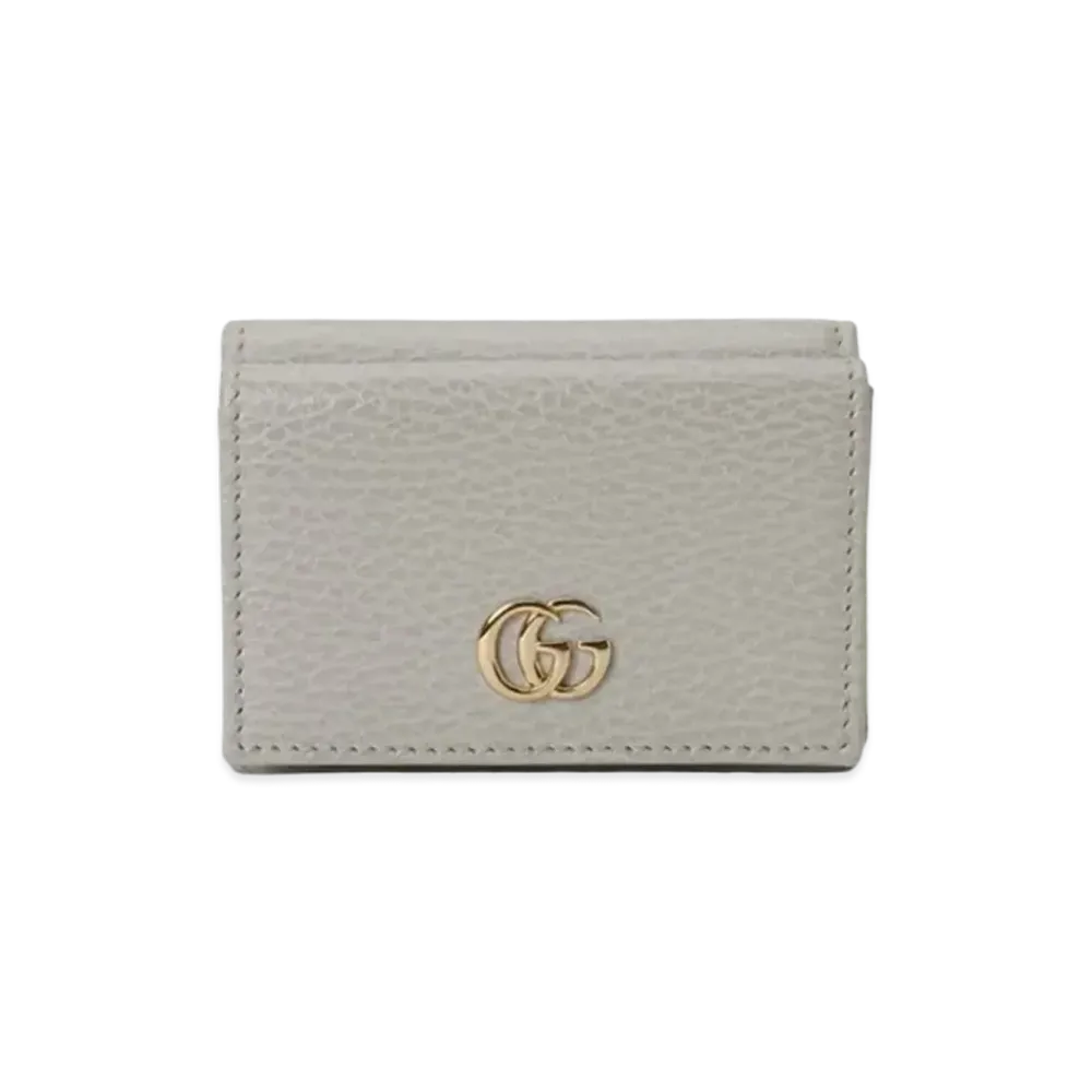 GUCCI GG Marmont Wallet "Light Grey/Light Pink"