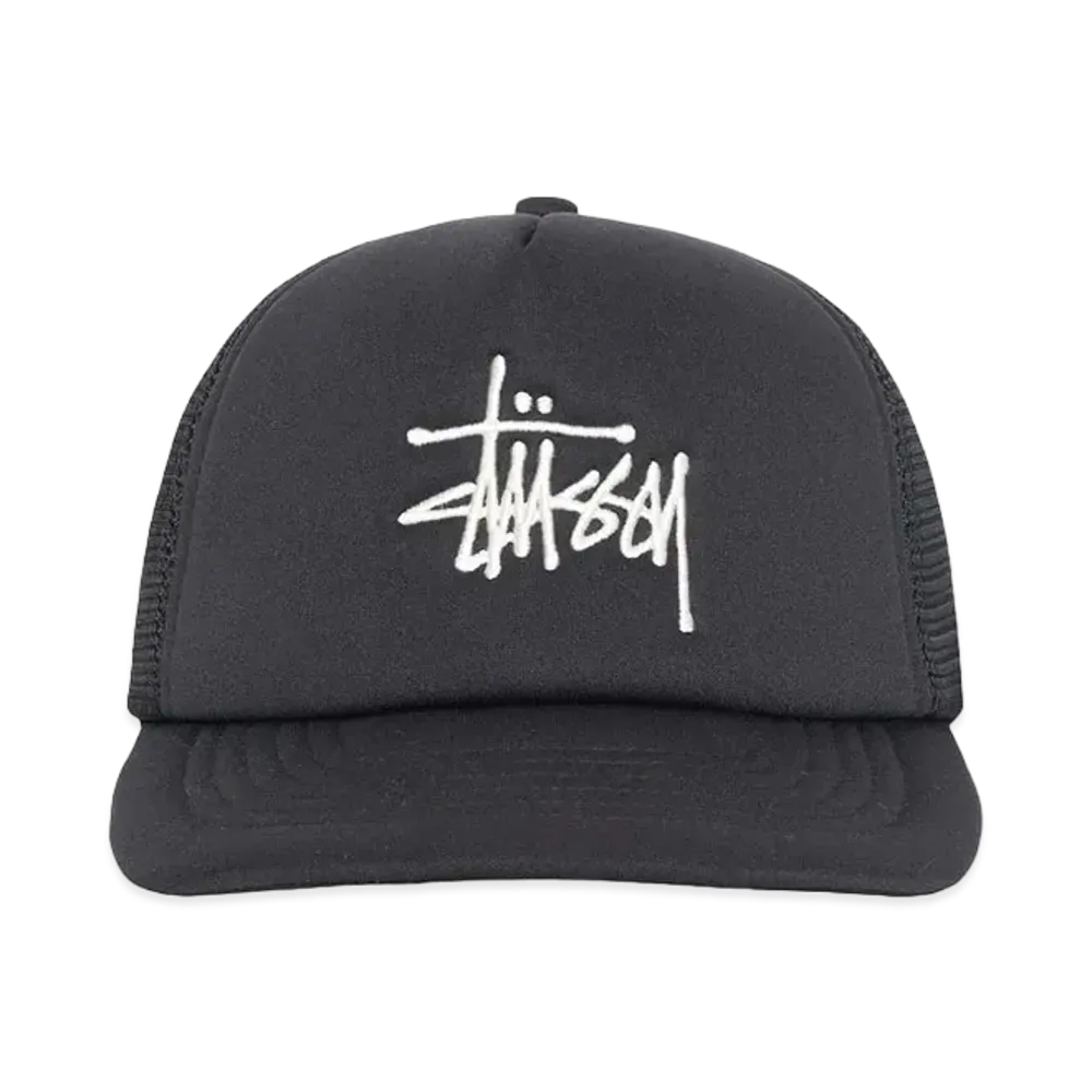 Stussy Trucker Big Basic Snapback "Black"