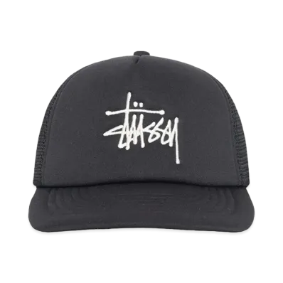 Stussy Trucker Big Basic Snapback "Black"