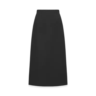 Dior Women's Mid-Length Flared Skirt Wool Silk "Black"
