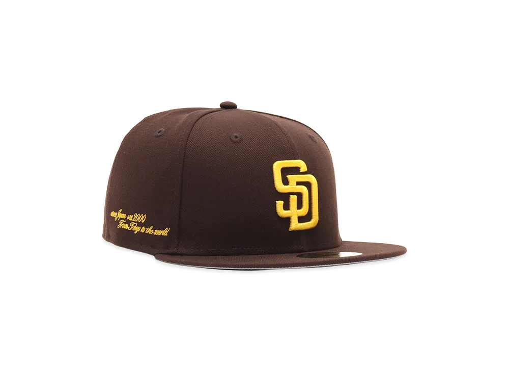 NEW ERA x atmos 59Fifty atmos AJ2000-T2W San Diego Padres "Brown"