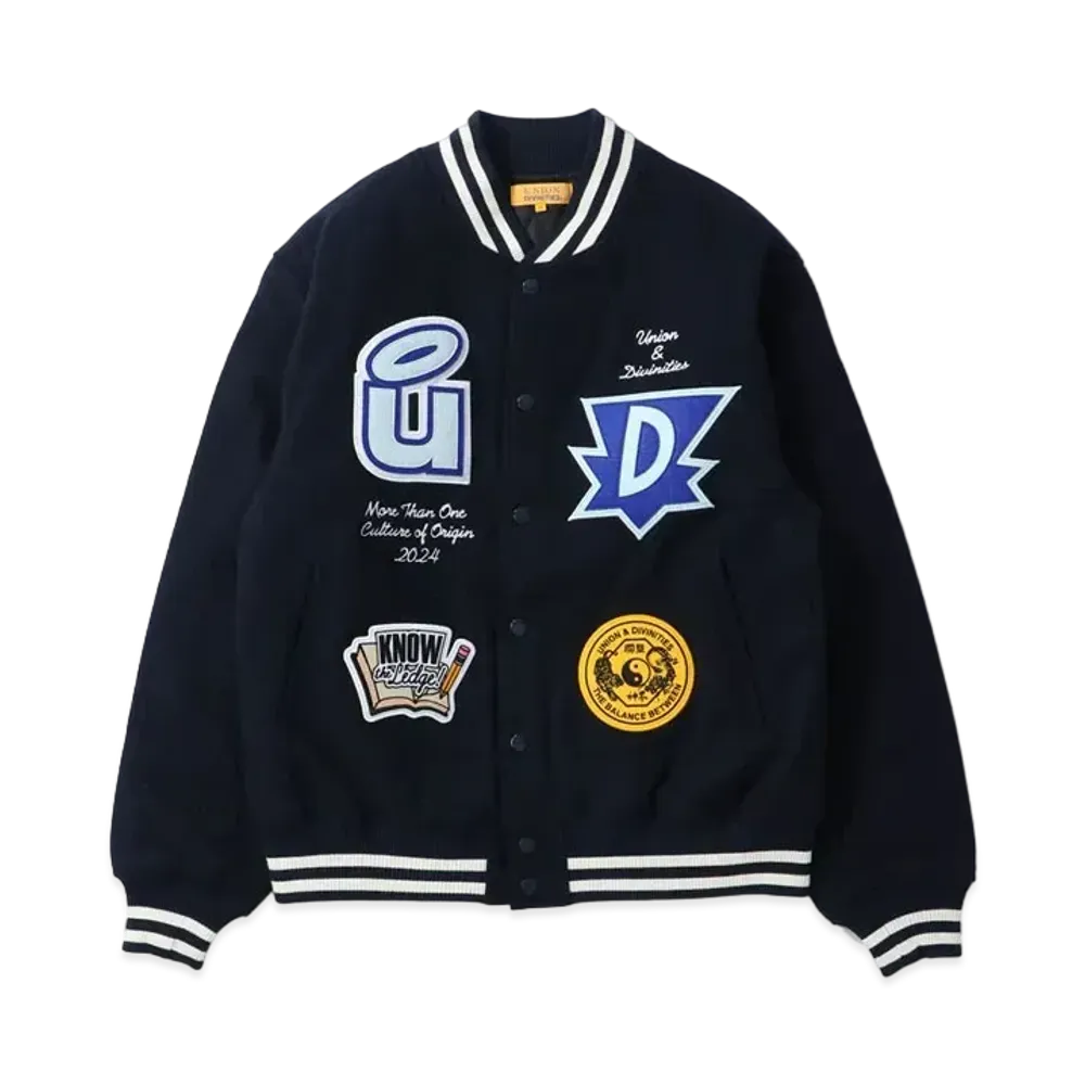 UNION x DIVINITIES Varsity Jacket "Navy"