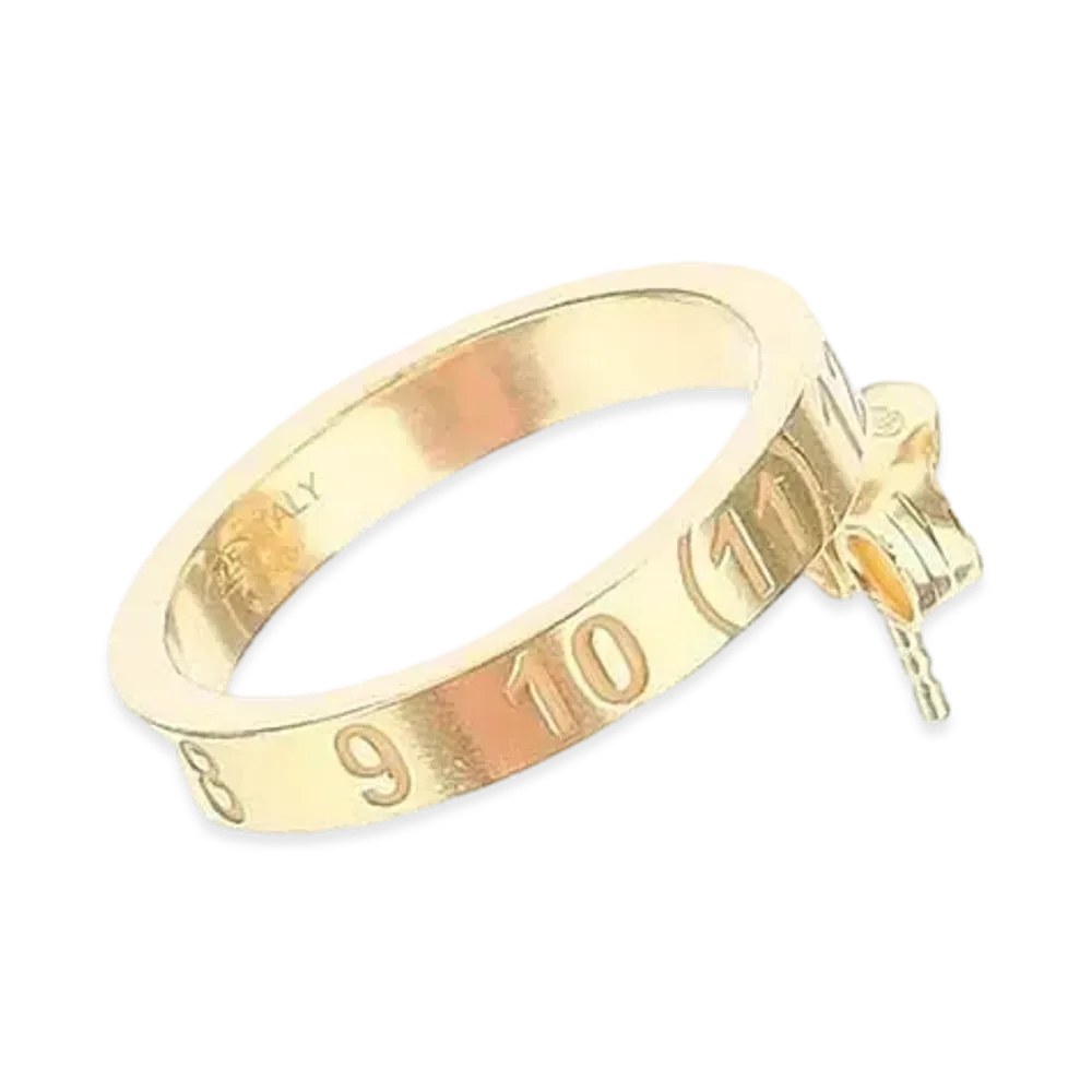 Maison Margiela Number Logo Circle Earring "Gold"