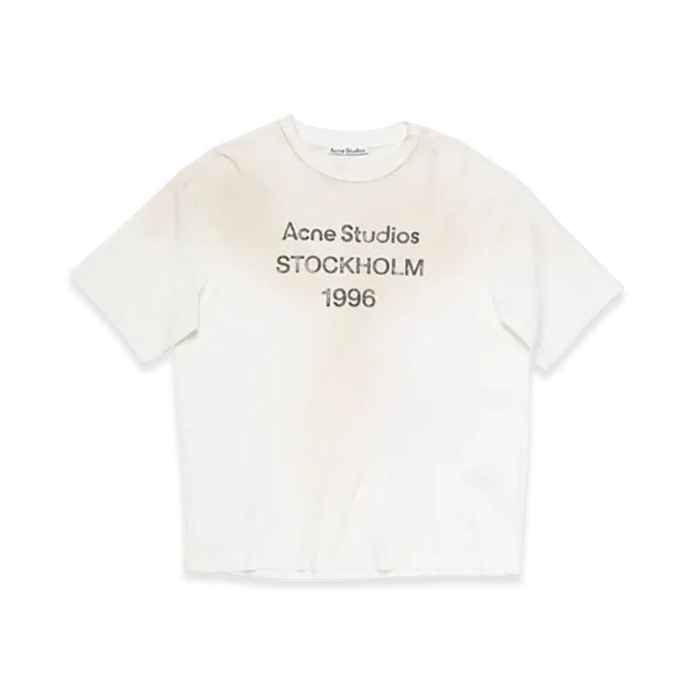 Acne Studios Logo T-Shirt - Relaxed Fit "Dusty White"