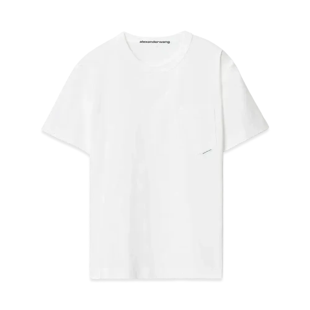 Alexander Wang High Twist Jersey Pocket T-shirt "White"