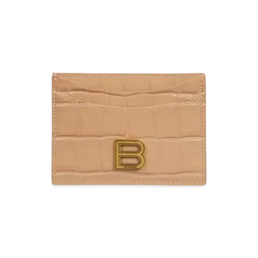 BALENCIAGA Hourglass Hourglass Card Holder Nude "Beige"
