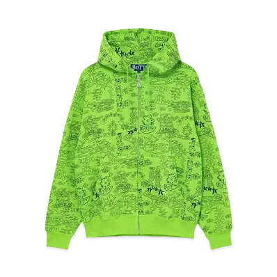 BoTT x SLINKY Zip Hoodie "Lime"