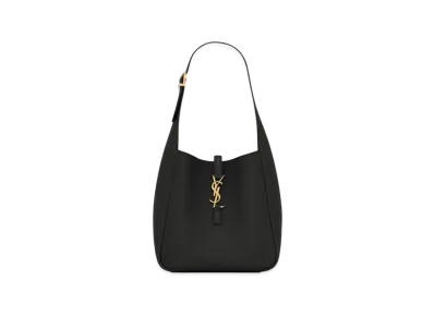 Saint Laurent LE 5 A 7 Supple Small in Grained Leather "Black"