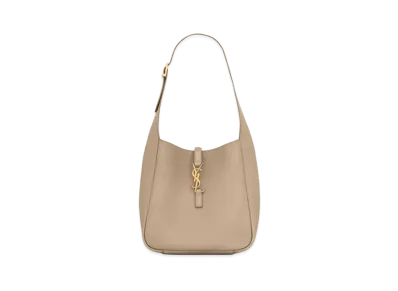 Saint Laurent LE 5 A 7 Supple Small in Grained Leather "Dusty Grey"