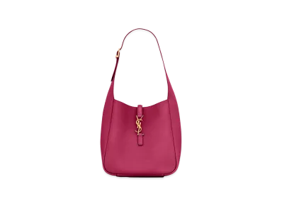 Saint Laurent Women's The 5 A 7 Small And Soft In Hammered Leather "Red"